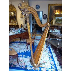 Rare Harpe XVIII ème Italie Pour Probablement Le Palais Vénitien De La Famille  Pagan Armoirier
